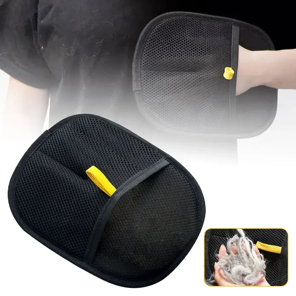 Reusable Pet Hair Remover Glove – Cat & Dog Hair Cleaner for Clothes, Couch & Car, Dual-Direction Lint Removal Tool - Grooming & Deshedding Gloves for Dogs Cats - Works on Sofa Carpet Clothes - Multi-Surface Brush